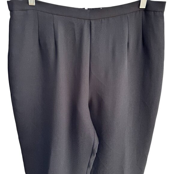 Coldwater Creek Womens High-Waisted Black Pleat Back Zipper Dress Pants Trousers - Picture 6 of 10